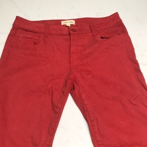 Cloth and Stone Red Chino Skinny Pant